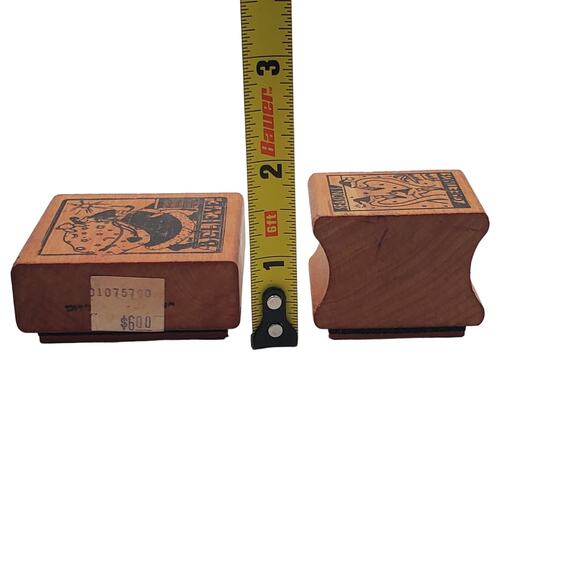 Vtg All Night Media Mary Engelbreit Believe Seasons Greetings Santa Rubber Stamp - Picture 8 of 13